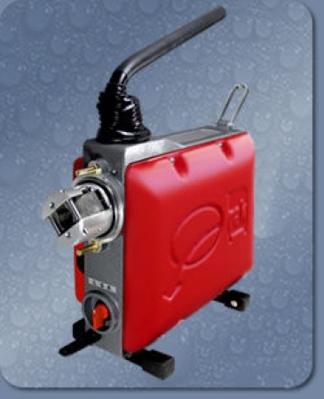DRAIN CLEANING MACHINE POWERFAESE 310 WITH PROTECTION HOSE FOR SPIRALS UP TO 32 MM DIAMETER